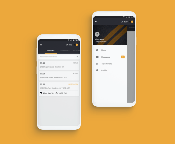 Hire A CabPassenger And Driver App