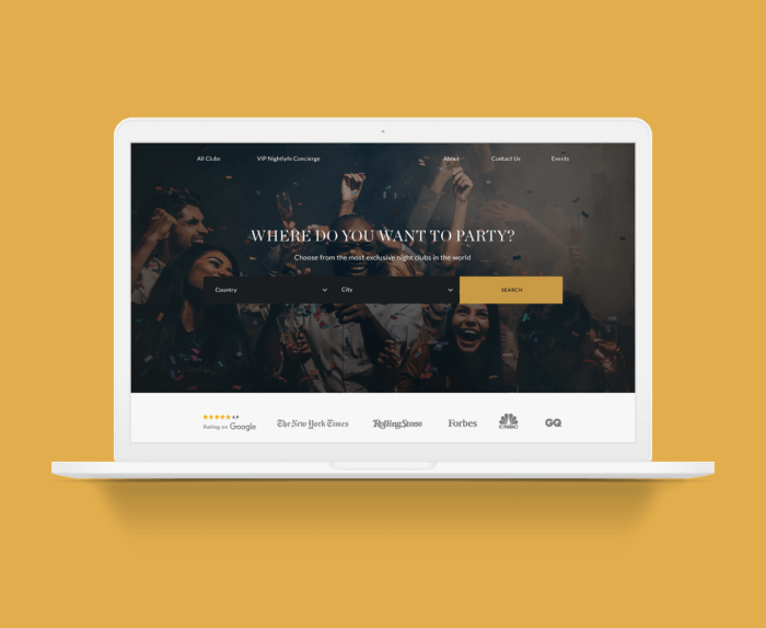 Nightclub Booking Website