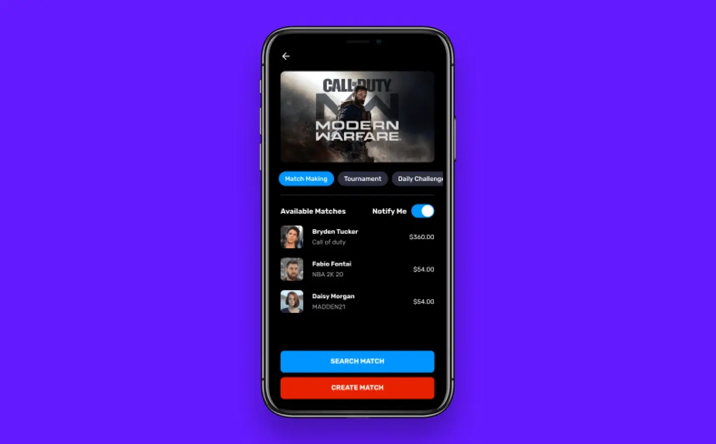 eSports Gaming Mobile App_B